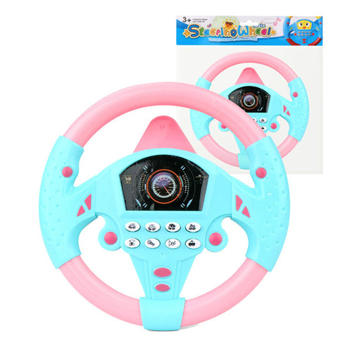 Infant Shining Eletric Simulation Steering Wheel Toy with Light Sound Kids Early Educational Stroller Steering Wheel Vocal Toys