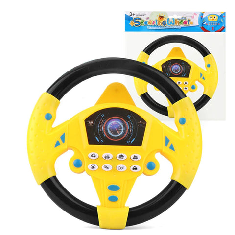 Infant Shining Eletric Simulation Steering Wheel Toy with Light Sound Kids Early Educational Stroller Steering Wheel Vocal Toys